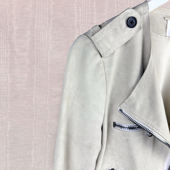 3.1 Phillip Lim Ecru Suede Moto Jacket - Picture 11 of 16